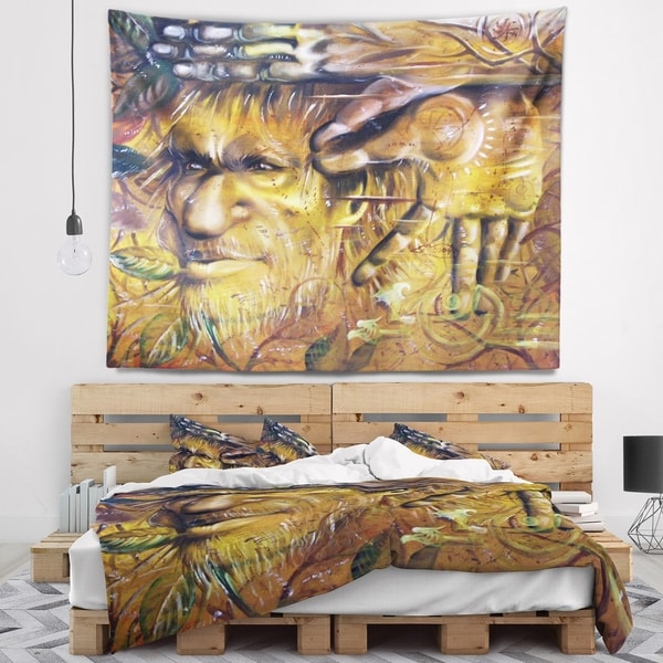 Designart 'Sylvan' Abstract Portrait Wall Tapestry