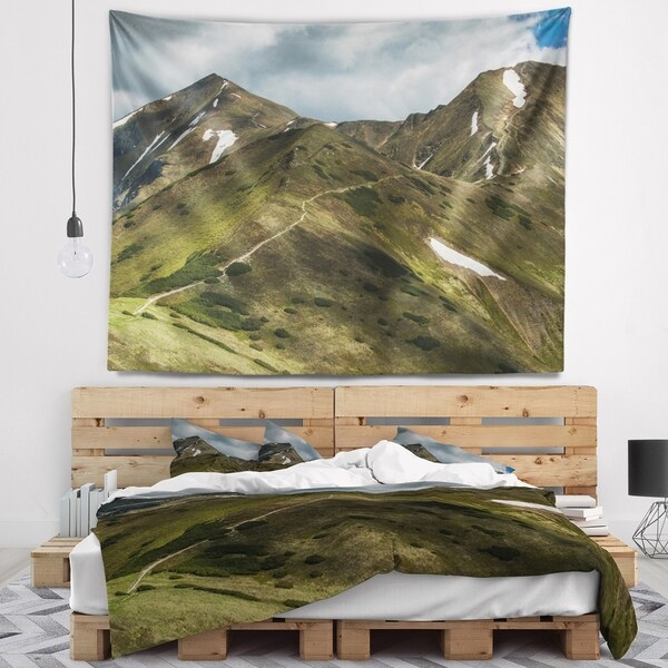 Designart 'Trekking Patch in Tatra Mountains' Landscape Wall Tapestry
