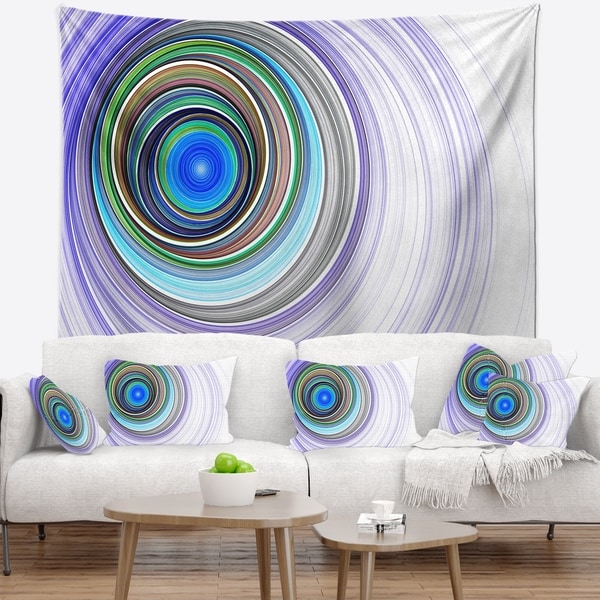 Designart 'Endless Tunnel Purple Ripples' Abstract Wall Tapestry