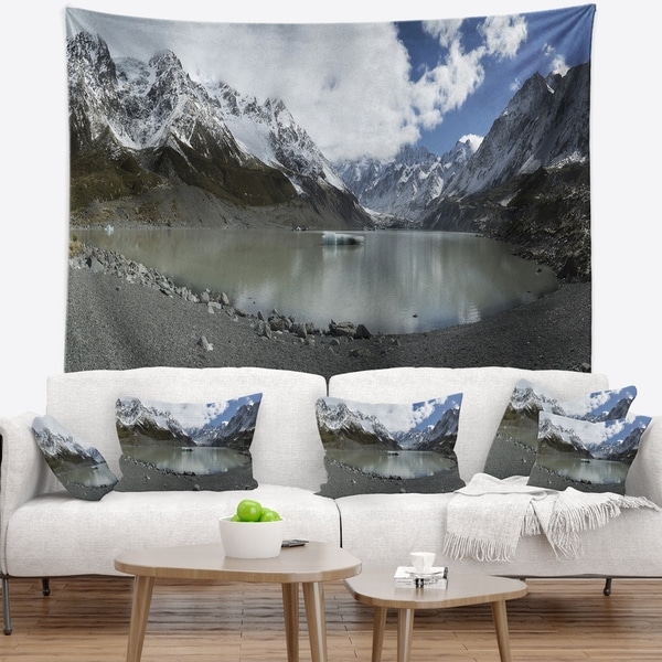 Designart 'New Zealand Mountains Panorama' Landscape Wall Tapestry