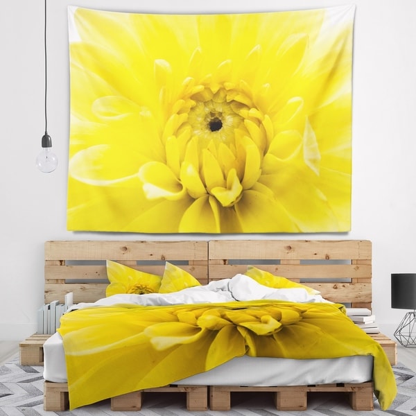 Yellow 2025 flower tapestry