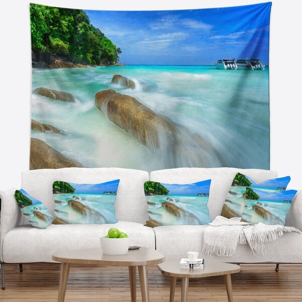 Designart 'Tachai Island in Thailand Landscape' Photography Wall Tapestry