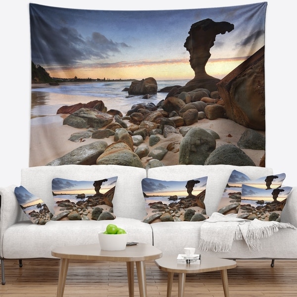 Designart 'Noraville Central Coast Australia' Modern Seashore Wall Tapestry