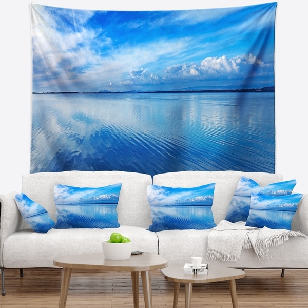 Designart 'Sunset Blue Panoramic Landscape' Landscape Wall Wall Tapestry