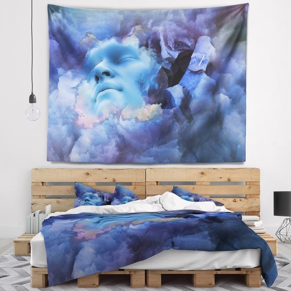 Designart 'Game Of Dream Woman Sleeping' Abstract Wall Tapestry