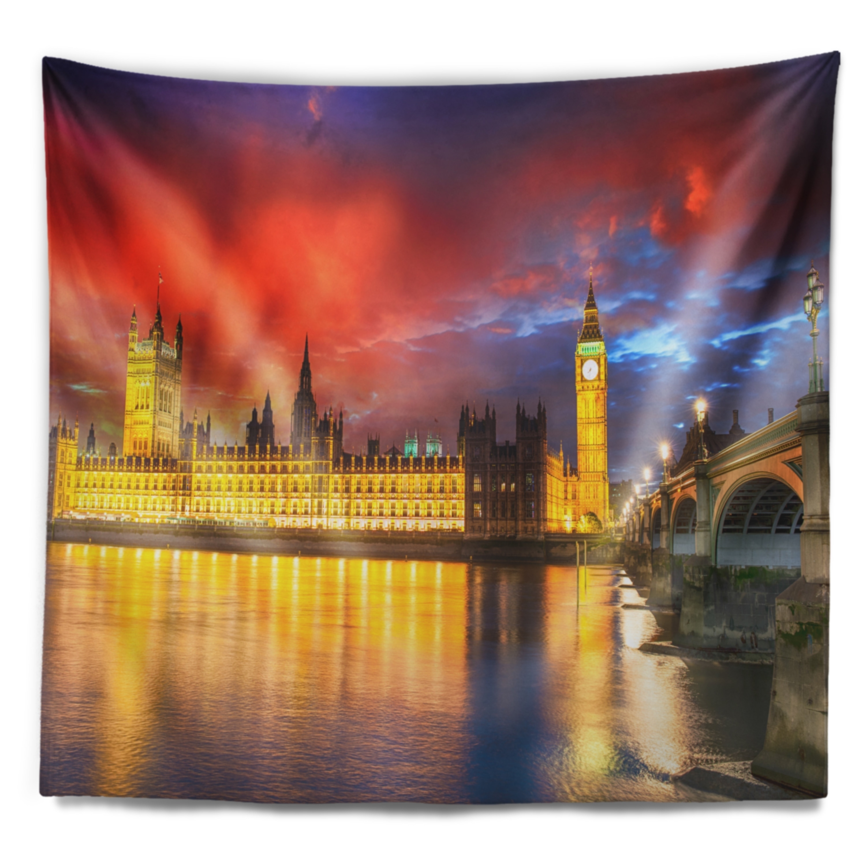 Designart 'Sunset View of London Skyline' Cityscape Photo  Small