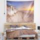 Designart 'Row of Beach Huts at Sunset' Modern Landscape Wall Tapestry ...