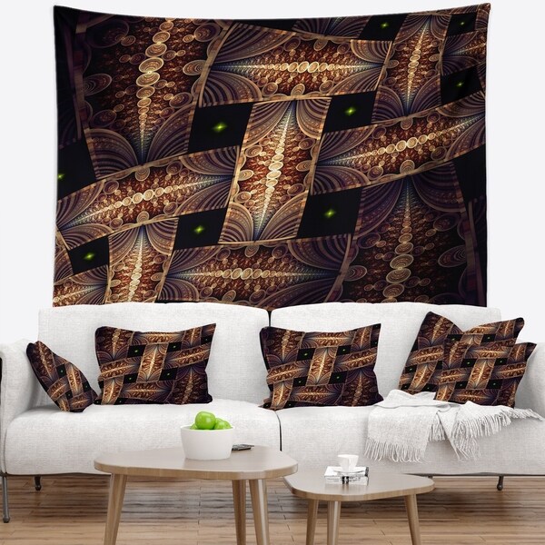 Designart 'Beautiful Metallic Braiding Pattern' Abstract Wall Tapestry