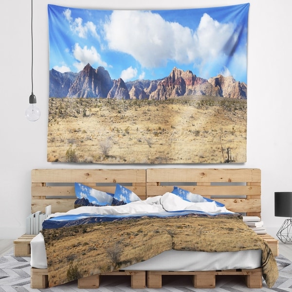 Designart 'Red Rock Canyon Landscape' Landscape Wall Tapestry