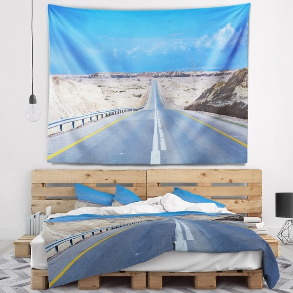 Designart 'Beautiful Desert Road Israel' Landscape Wall Tapestry