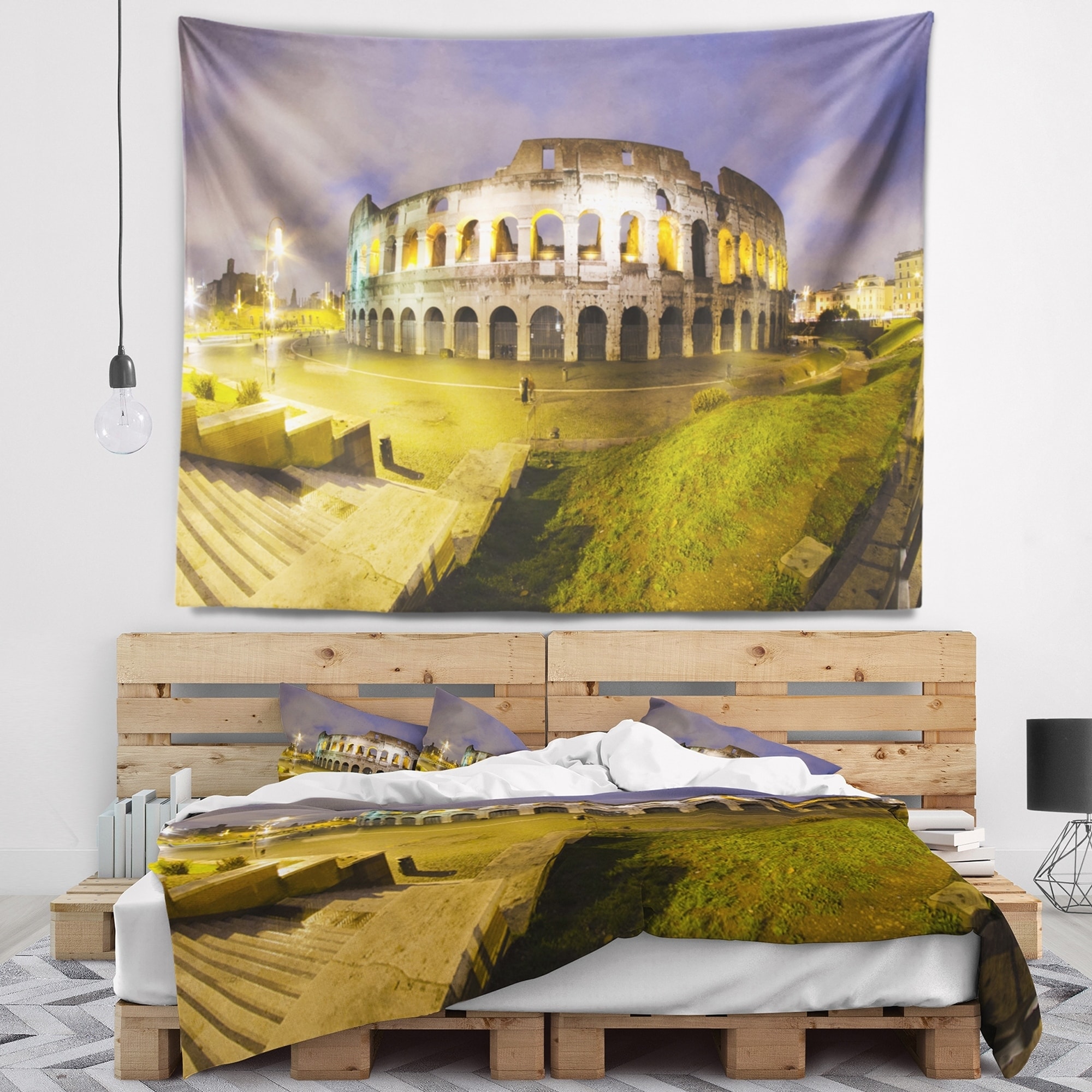 Designart Colosseum by Night Landscape Monumental Wall Tapestry Bed Bath Beyond 20925449