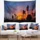 Designart 'Sugar Palm Tree Silhouette' Landscape Wall Tapestry - Bed ...