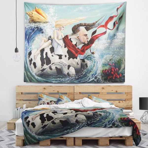 Designart 'The Rape of Europe' Abstract Wall Tapestry