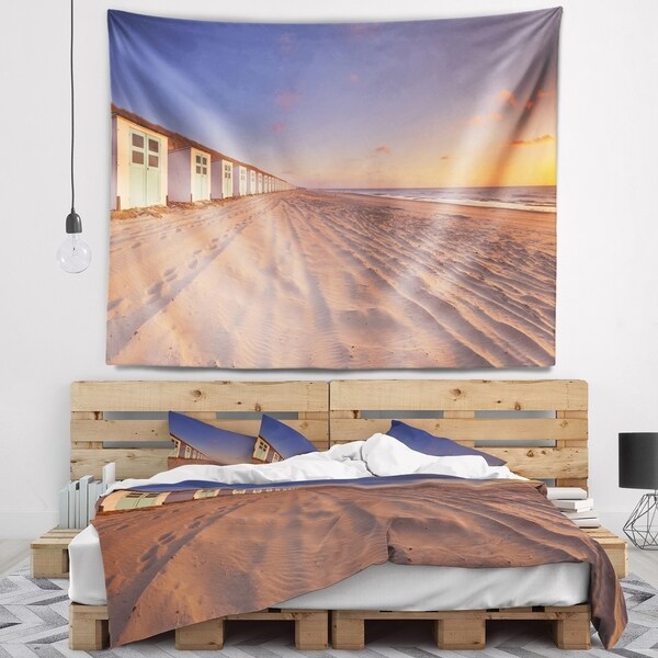 Designart 'Laguna Canapa Bolivia at Sunset' Modern Landscape Wall Tapestry