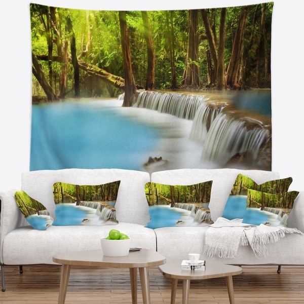Designart 'View of Huai Mae Kamin Waterfall' Photography Wall Tapestry