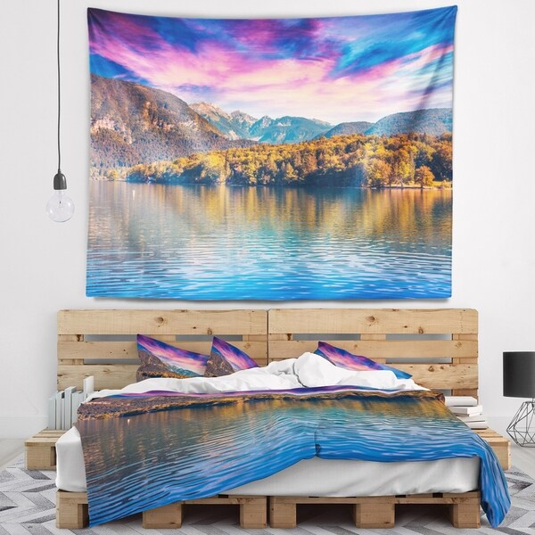 Designart 'Bohinj Lake in Triglav National Park' Landscape Wall Tapestry