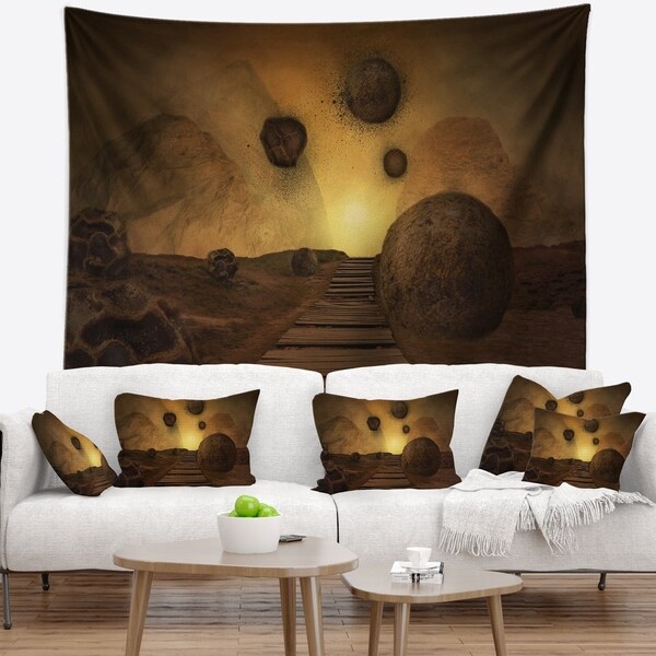Designart 'Stones From Space' Abstract Wall Tapestry