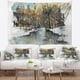 Designart 'River in Woods Watercolor' Landscape Painting Wall Tapestry ...