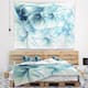 Designart 'light Blue Fractal Flower Soft Pattern' Floral Wall Tapestry 