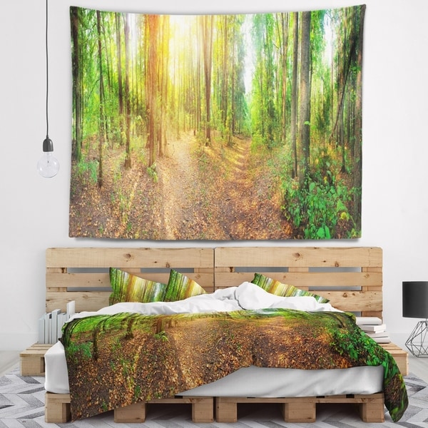 Designart 'Dense Forest Panorama' Landscape Wall Tapestry