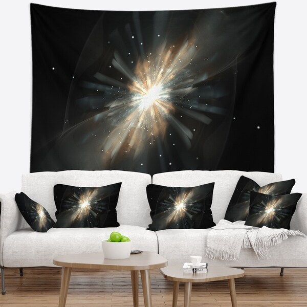 Designart 'Fractal Star Galaxy' Abstract Wall Tapestry