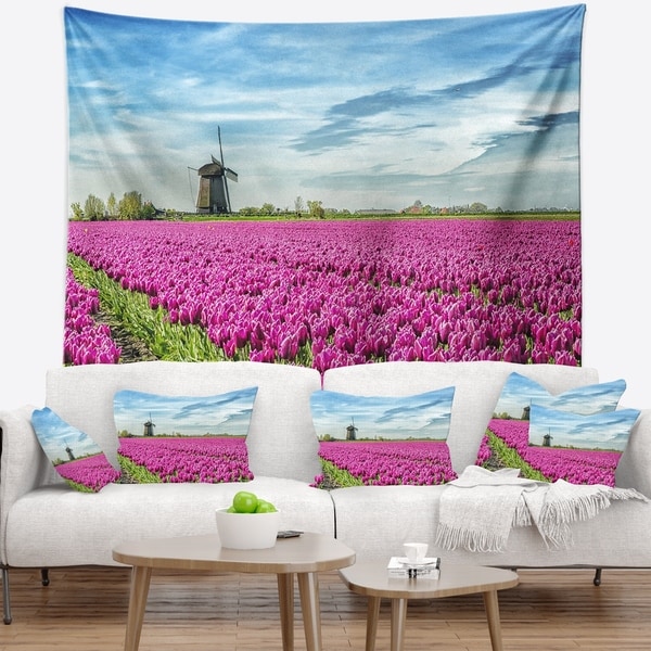 Designart 'Traditional Holland Countryside' Landscape Wall Tapestry