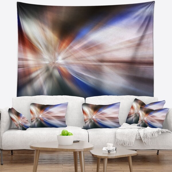 Designart 'White Focus Color' Abstract Wall Tapestry