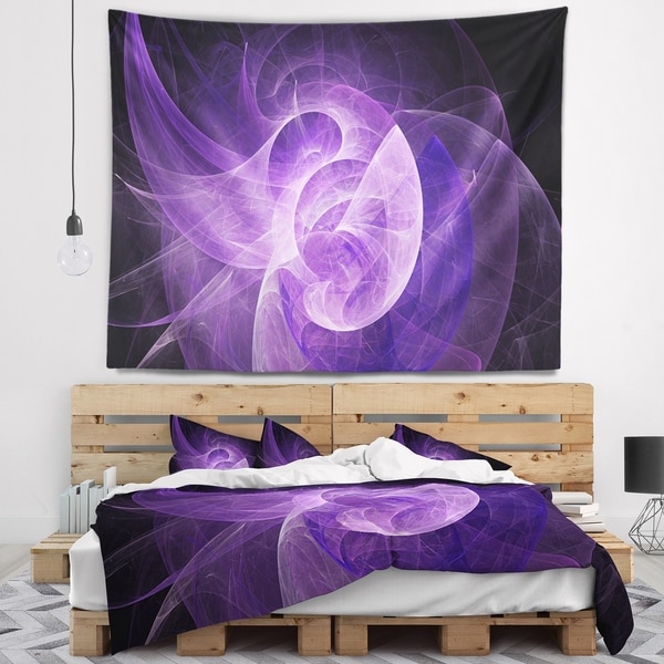 Designart 'Purple Mystic Psychedelic Design' Abstract Wall Tapestry