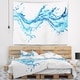 Designart 'blue Water Splashes' Abstract Wall Tapestry - Bed Bath 