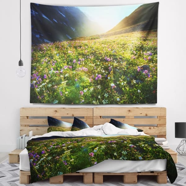 Floral Wall Tapestrycolorful Flowers Wall Hanging Art 