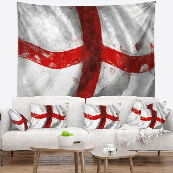 Designart 'Flag of England' Contemporary Wall Tapestry