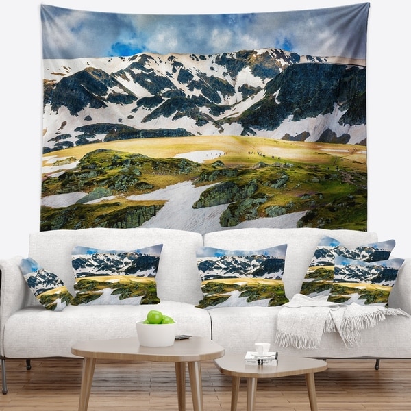 Designart 'Rila lakes and Mountains in Bulgaria' Landscape Wall Tapestry