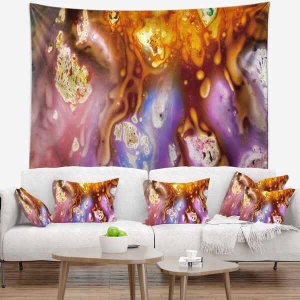Designart 'Colorful Precious Patterns' Abstract Wall Tapestry