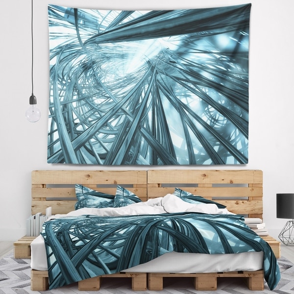 Designart 'Fractal 3D Stripes Everywhere' Contemporary Wall Tapestry