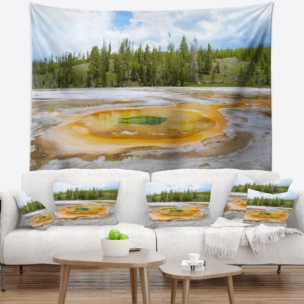 Designart 'Chromatic Morning Glory Pool' Landscape Photography Wall Tapestry