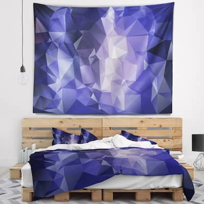 Designart 'Blue Polygonal Mosaic Pattern' Abstract Wall Tapestry