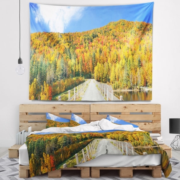 Designart 'Stowe Countryside View Panorama' Landscape Wall Tapestry
