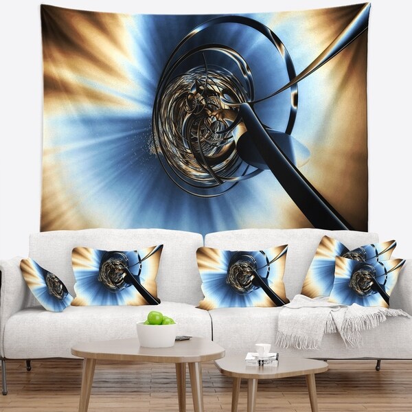 Designart 'Fractal 3D Tangled Knot' Contemporary Wall Tapestry