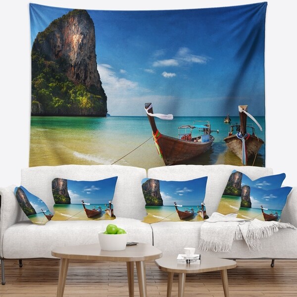 Designart 'Andaman Sea Tropical Beach' Photography Wall Tapestry