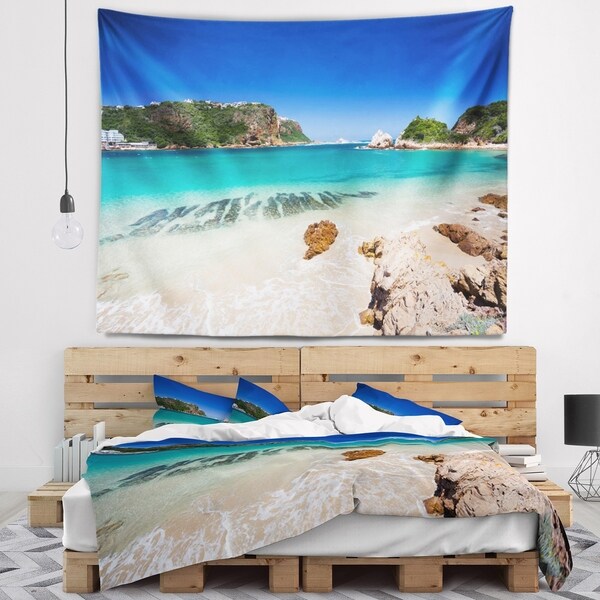 Designart 'Beautiful Knysna Beach South Africa' Seashore Wall Tapestry