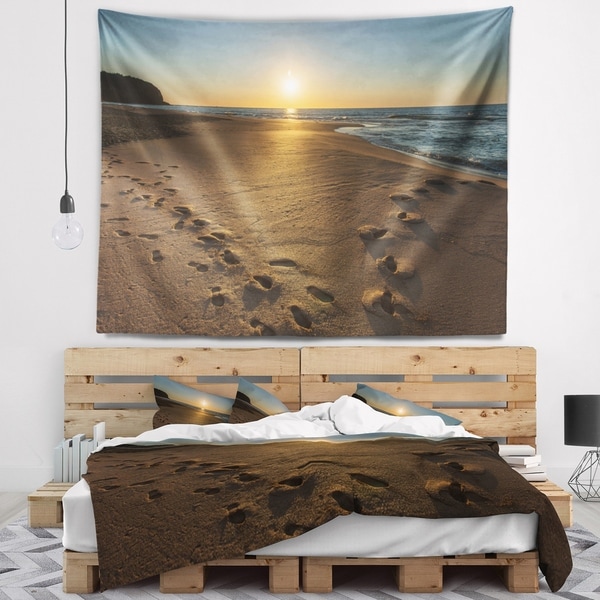 Designart 'Sydney Seashore at Sunrise' Seascape Wall Tapestry