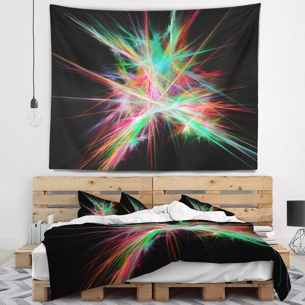 Designart 'Green Red Spectrum of Light' Abstract Wall Tapestry