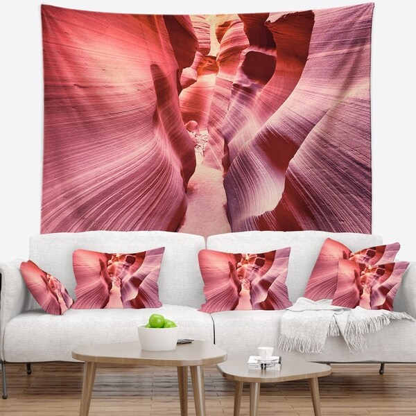 Designart 'Famous Antelope Canyon' Landscape Photo Wall Tapestry