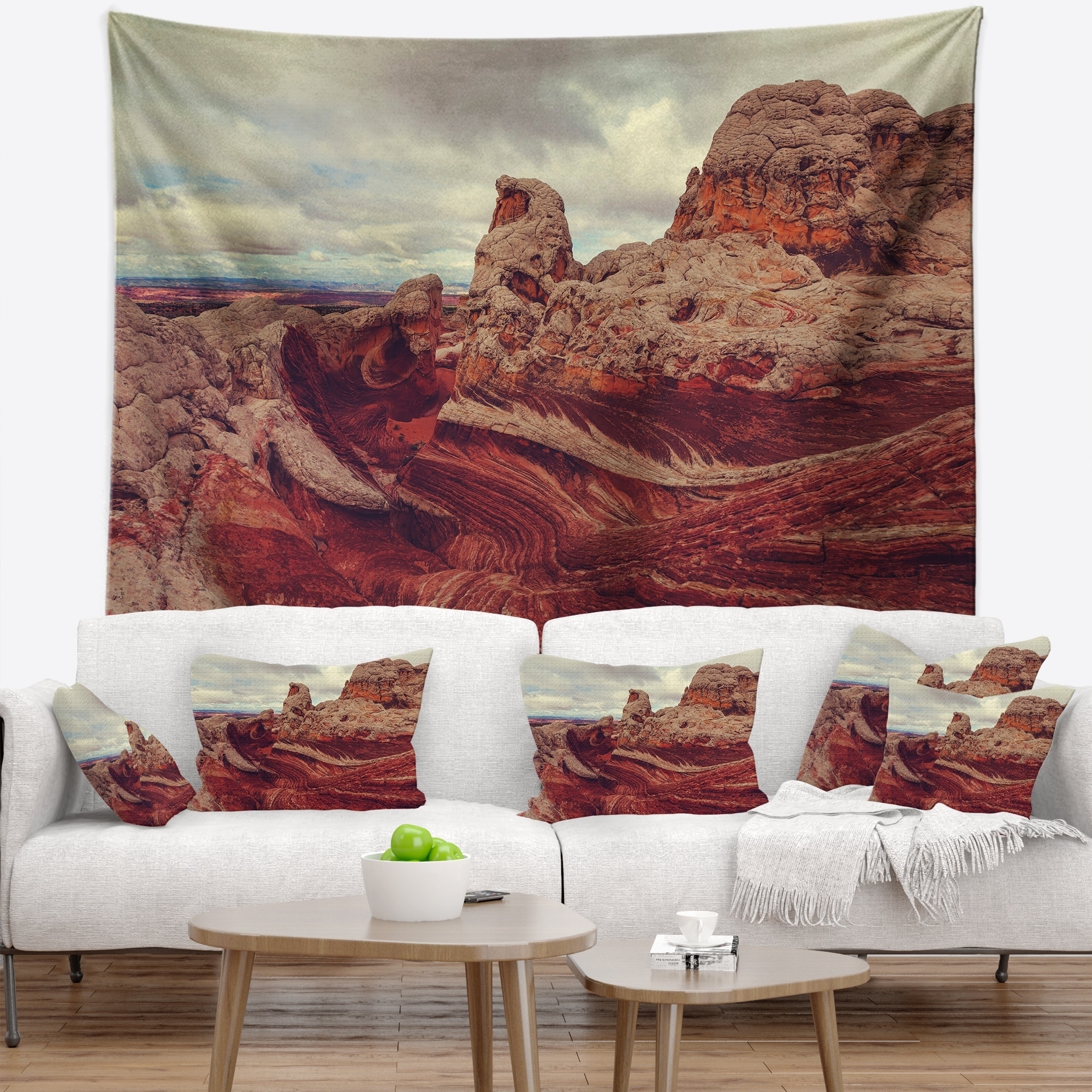 Designart 'Beautiful View of Vermillion Cliffs' Landscape Wall Tapestry