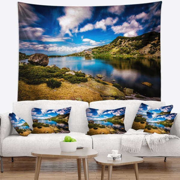 Designart 'Long View of Seven Rila Lakes' Landscape Wall Tapestry