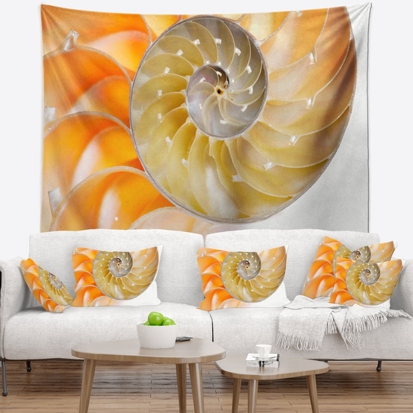 Designart 'Isolated Nautilus Shell' Contemporary Wall Tapestry