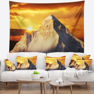 Designart 'Shivling Garhwal Himalaya At Sunset' Landscape Wall Tapestry ...