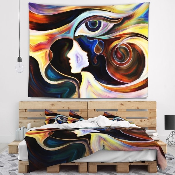 Designart 'Colorful Intuition' Abstract Wall Tapestry