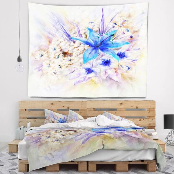 Shop Designart Flowers Leaves Watercolor Art Floral Wall
