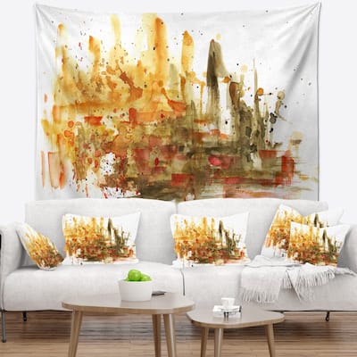 Designart 'Abstract Composition Art' Abstract Wall Tapestry